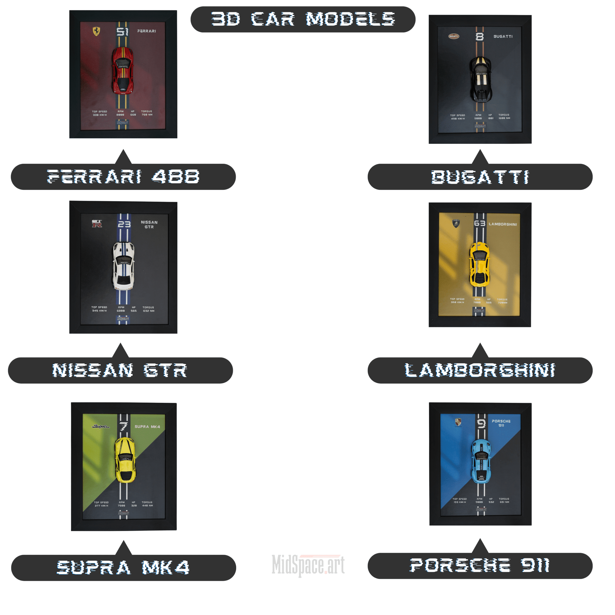 3d Car Frame Wall Art Starter (Limited Edition)