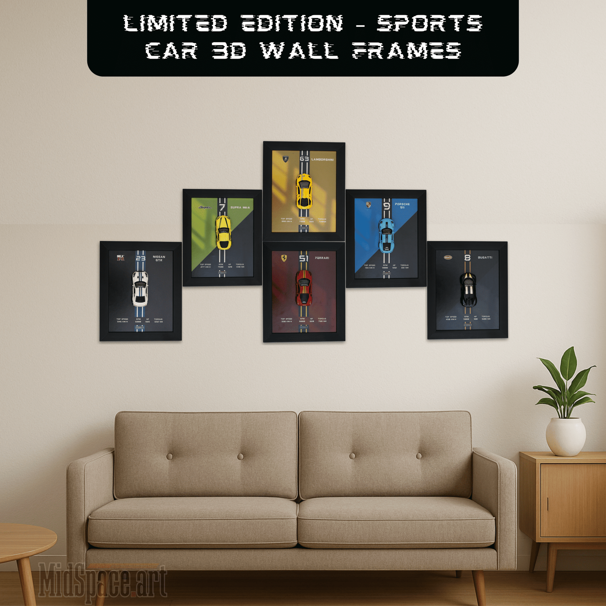 3d Car Frame Wall Art Starter (Limited Edition)